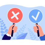 A vector illustration of what's right and what's wrong while choosing QuickBooks alternatives in 2025