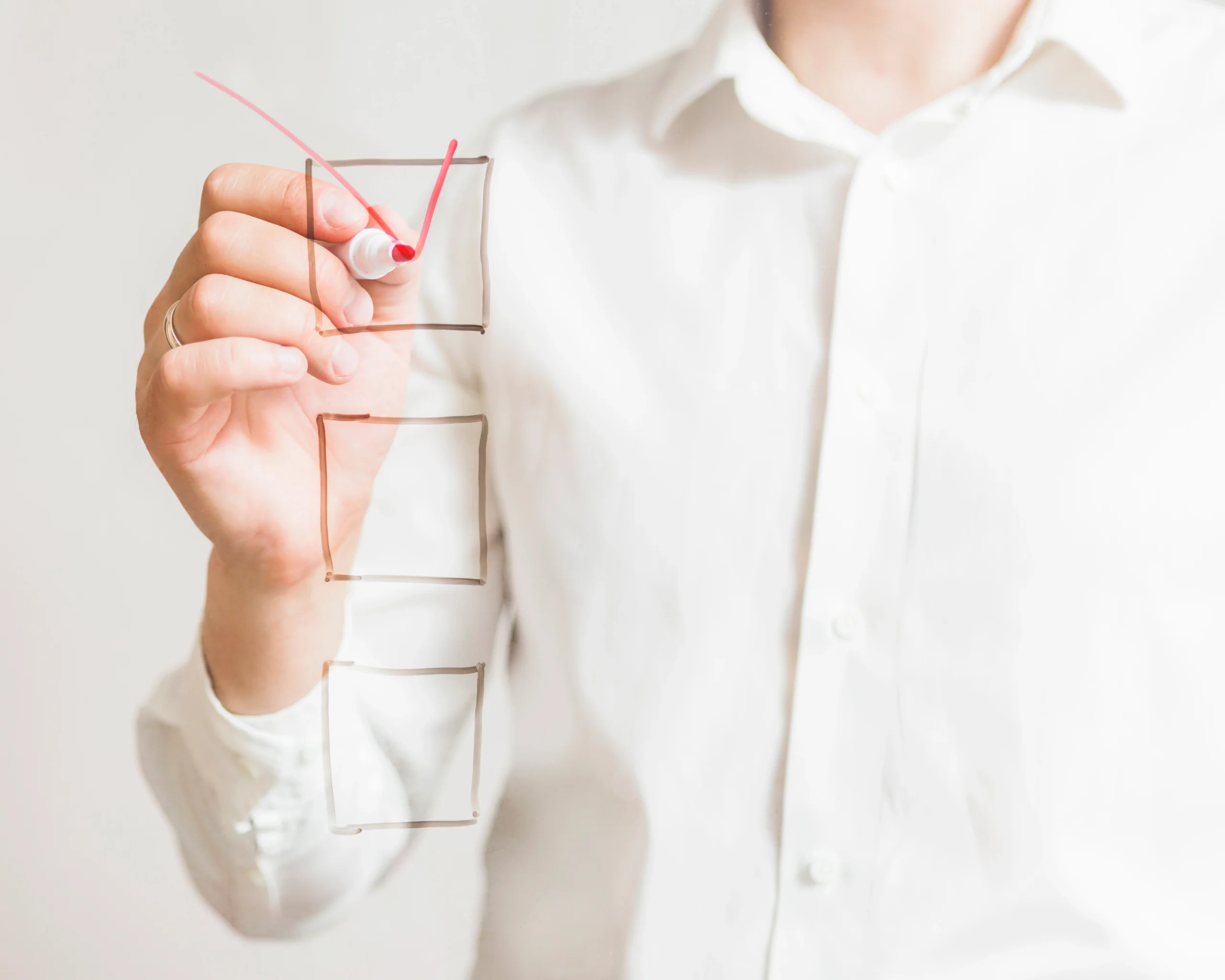 Small business owner checking the right QuickBooks option