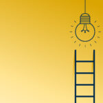 An illustration of a ladder and a bulb reflecting tiips