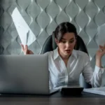 Girl getting frustated