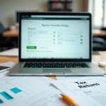 Tax Filing with documents.