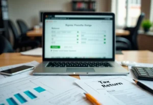 Tax Filing with documents.